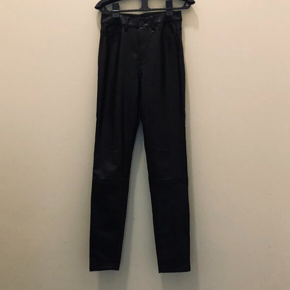 RW&CO Faux leather high-rise skinny Leg pants-Size 26 black - Picture 3 of 14